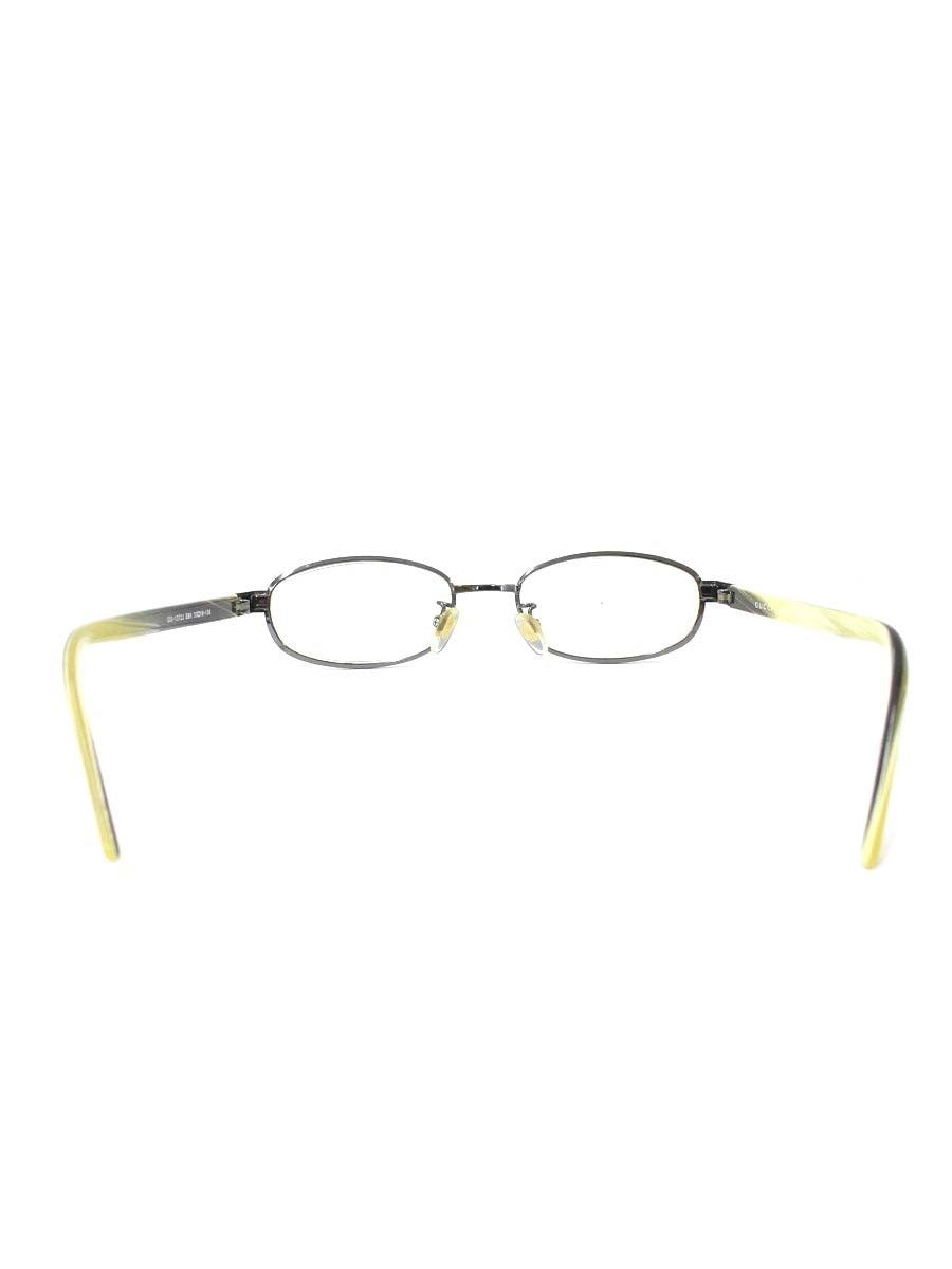 グッチ メタルフレーム フルリム GG-1372J メガネ ガンメタル/イエロー マーブル柄 ITW9F56DWA4Y 【SALE】