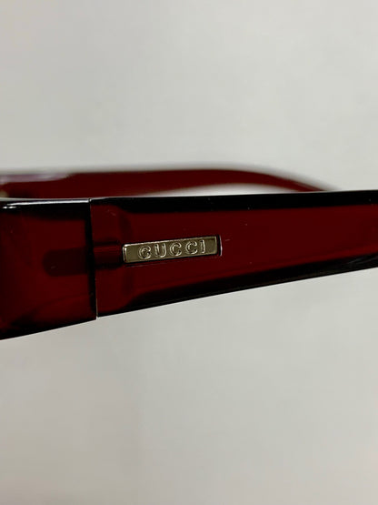 グッチ GG2500 サングラス レッド セルフレーム フルリム オーバル（楕円） ITG3PURML4C8