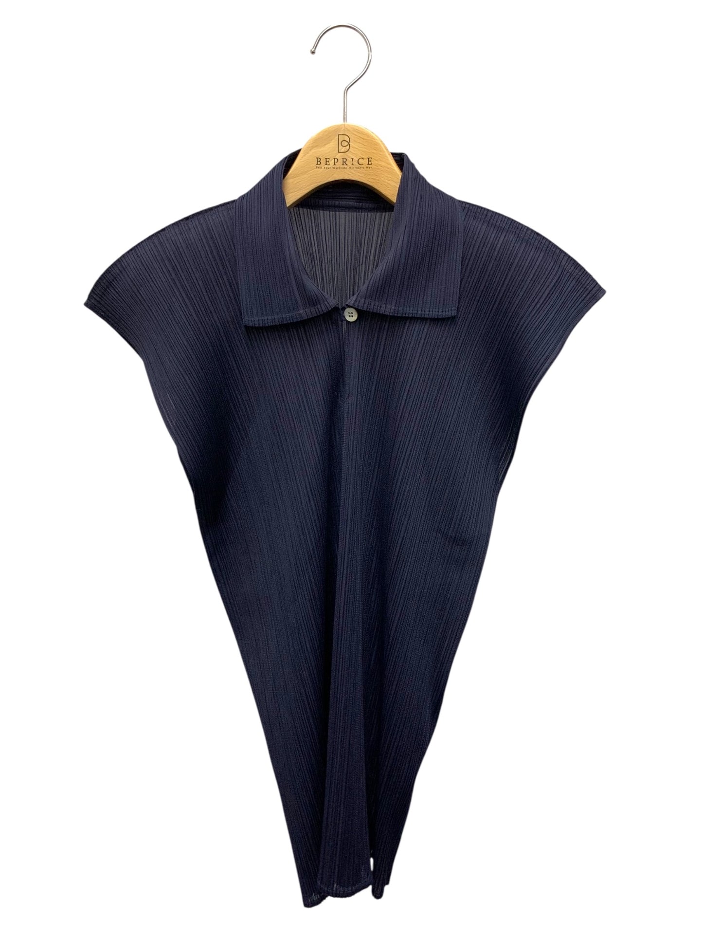 プリーツプリーズイッセイミヤケ PP04--JK605 ポロシャツ 4 ネイビー ノースリ IT1ZPCBMY91K 【SALE】