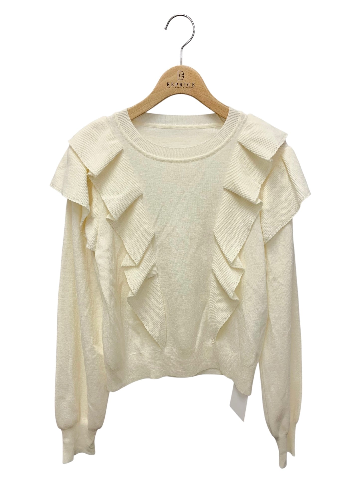 フォクシーブティック Petal ペタル 44991 ニット 40 アイボリー フリル IT101K039H40