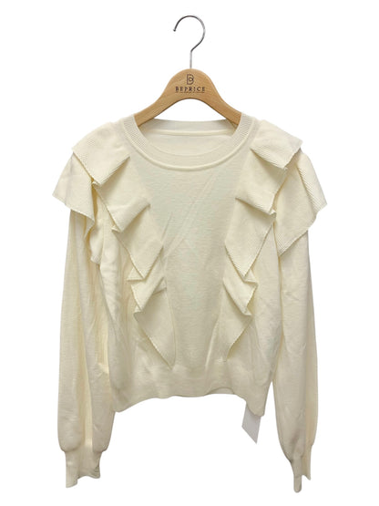 フォクシーブティック Petal ペタル 44991 ニット 40 アイボリー フリル IT101K039H40