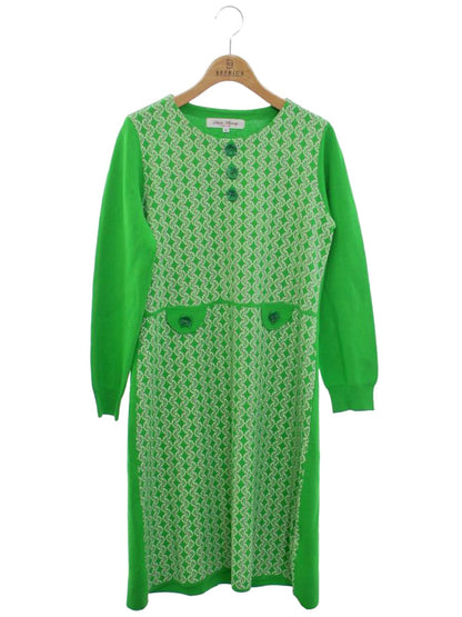 スーパービューティー ワンピース 42 グリーン ニット リボンビーズ ITRACRHC2WS6