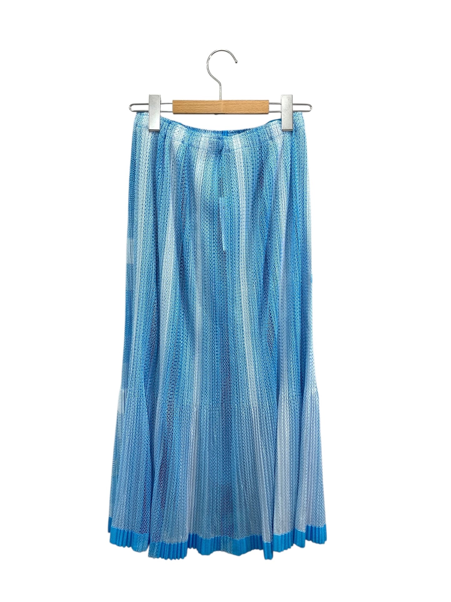 プリーツプリーズイッセイミヤケ PP71-JG723 スカート 3 ブルー メッシュ IT6XCEZT9REO
