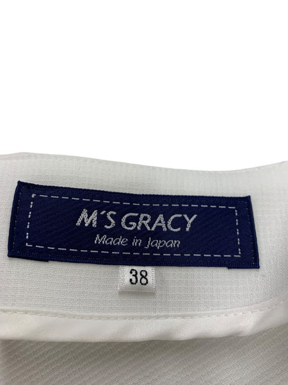 エムズグレイシー コクーンスリーブジップアップジャケット 414306 38 ホワイト ITRPBT4PYQ0Q