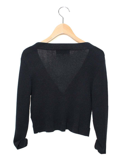 エムズグレイシー 218310 カーディガン 40 ブラック ボレロ ニット リブ ITU0RYGN9CAO