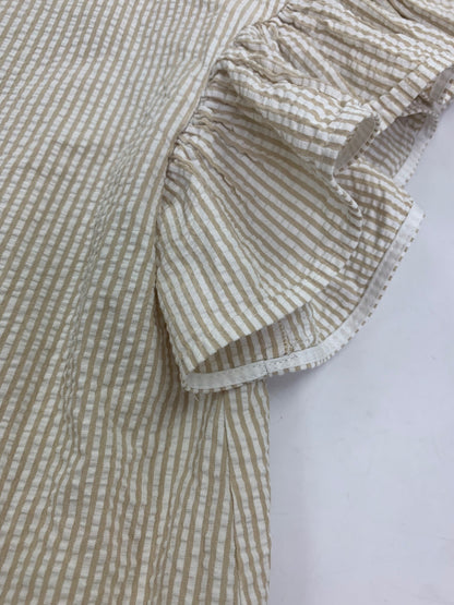 アディアム Hampton Top 44188 プルオーバー M ベージュ シアサッカー生地 オーガニックコットン ITQL4EHRVV0O