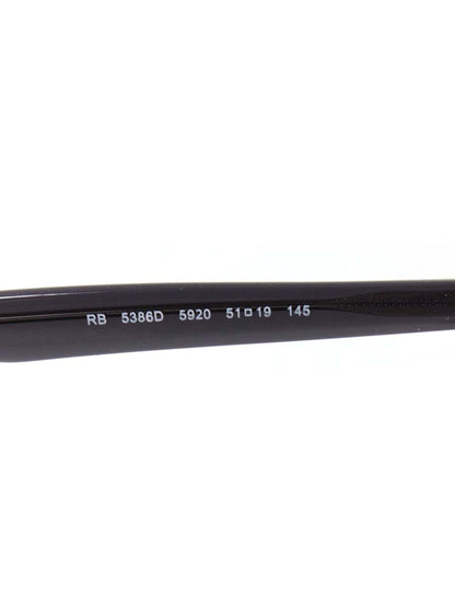 レイバン RB5386D メガネ ブラック セルフレーム フルリム ウェリントン ITBKW9L0BGDN 【SALE】