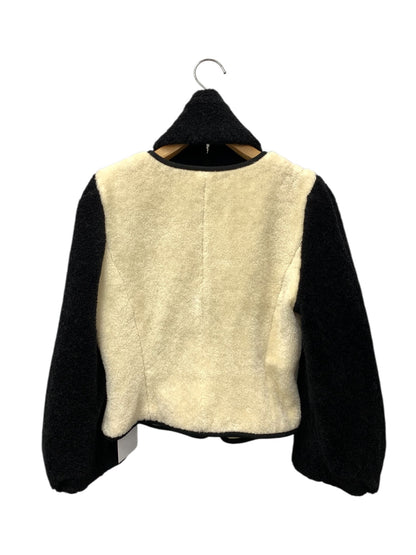 エムズグレイシー 114606　 ジャケット 38 ブラック ボア マフラー付 バイカラー ITP9GQZBR01W