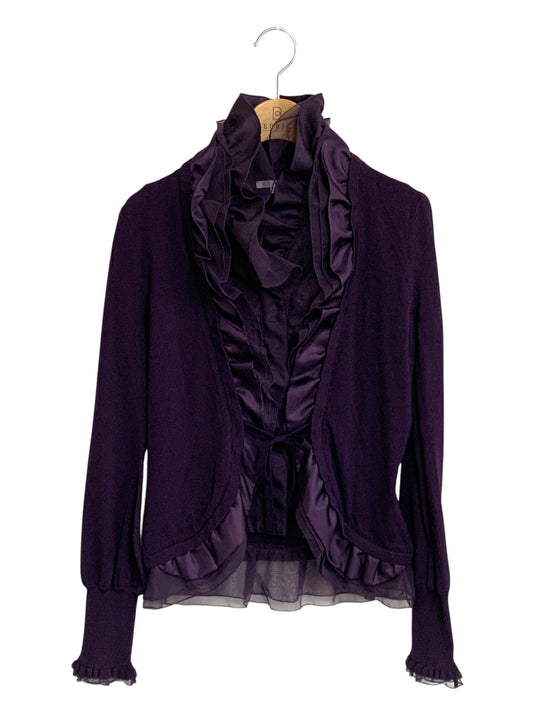 トゥービーシック UDF59-602-37 カーディガン 2 パープル フリル IT7BT9GXX0Z2
