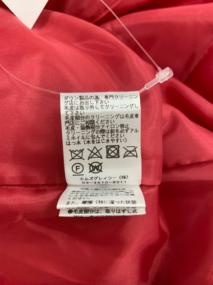 エムズグレイシー 019506 ダウンコート 38 レッド フード レッキスファー付き ITH55L4BVGYA