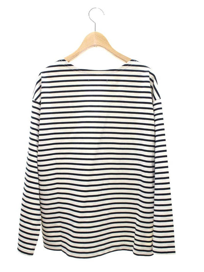 ニコルソンアンドニコルソン OCEAN-STRIPED COTTON JERSEY Ocean ST カットソー 36 アイボリー 24SS ボーダー ITYW5QMEDW1M