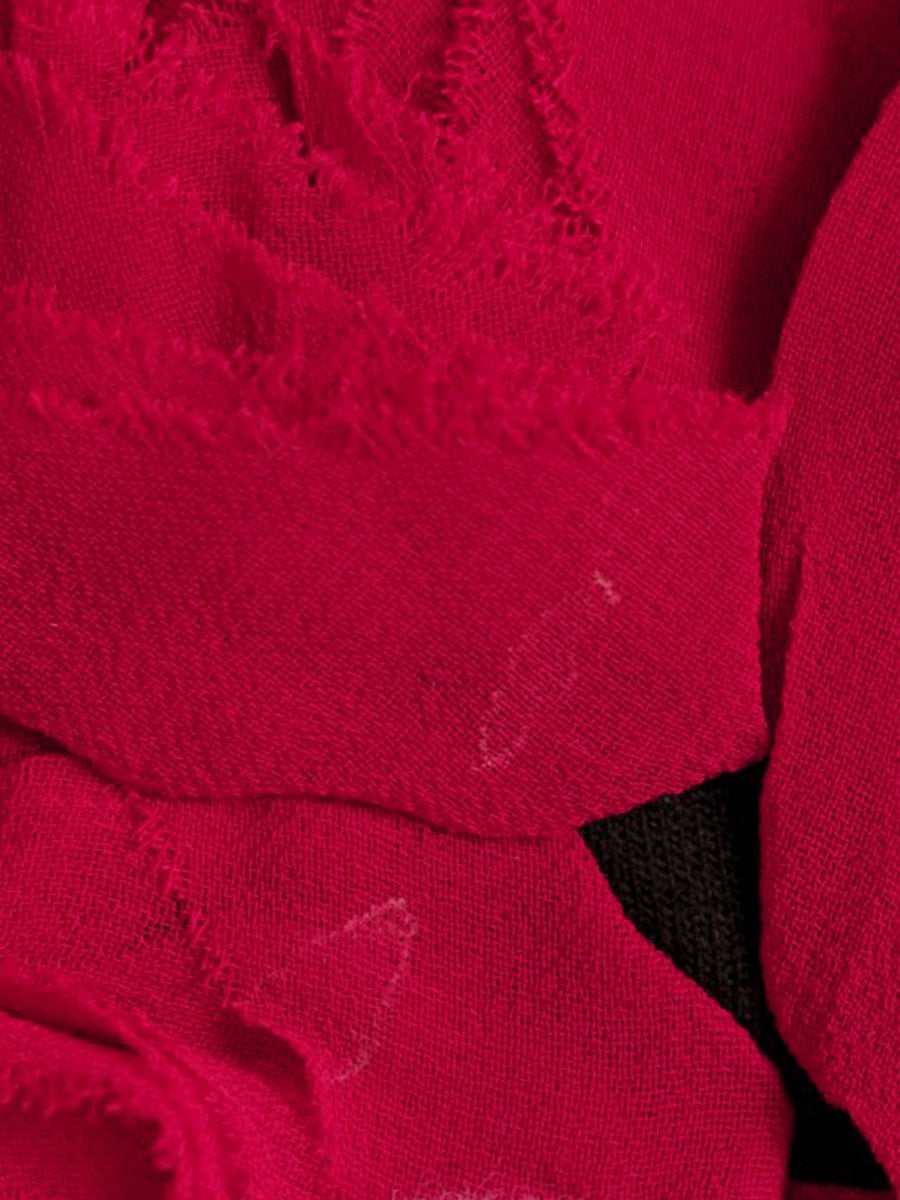 エムズグレイシー 015702 トップス 38 ブラック スウェット生地 フラワー オーガンジー 刺繍 ITJ73SFR6X9S