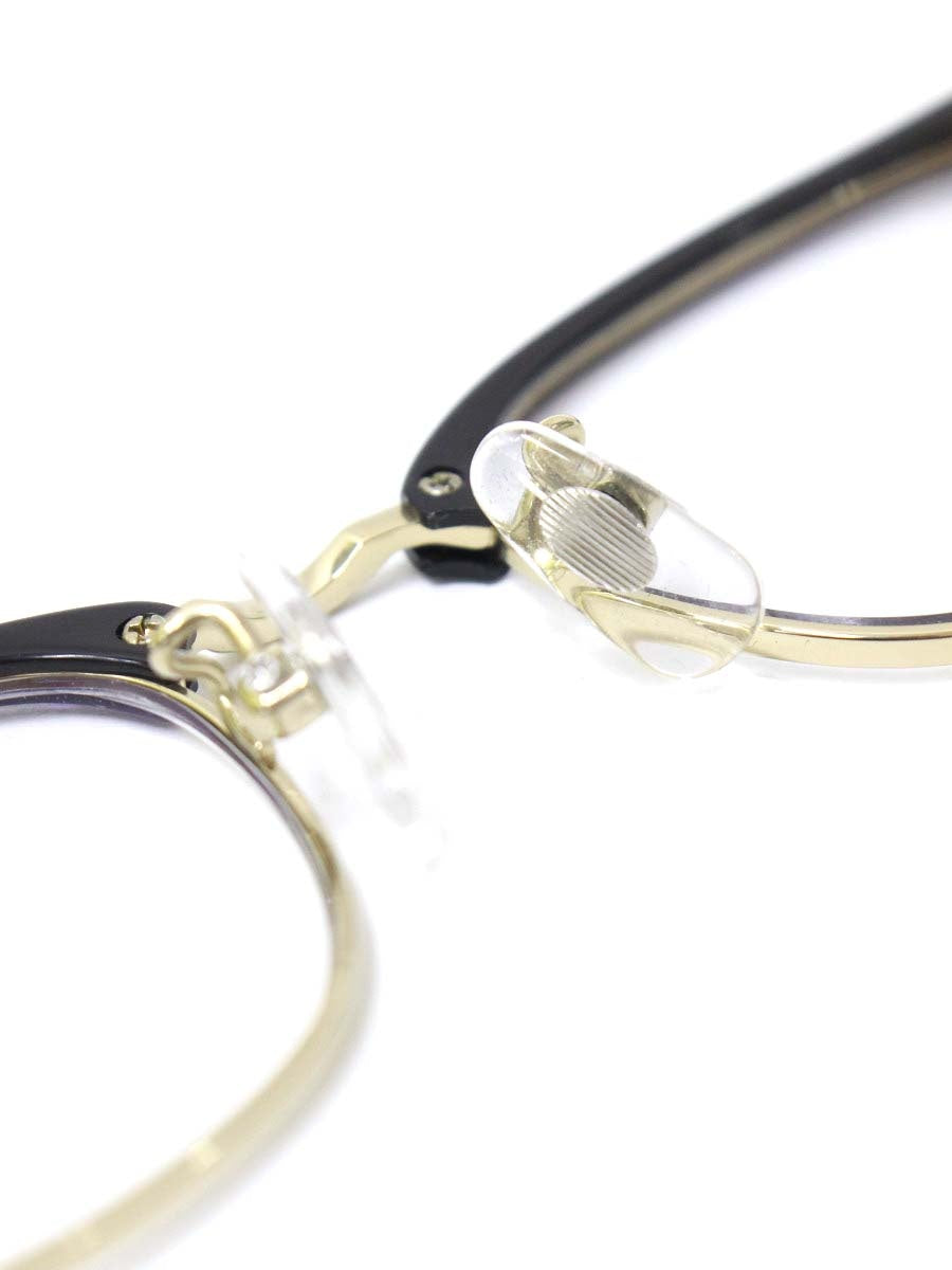 ユナイテッドアローズ LINDEN メガネ ブラック/ゴールド ブローフレーム ウェリントン ITFBJ6AQOVD8