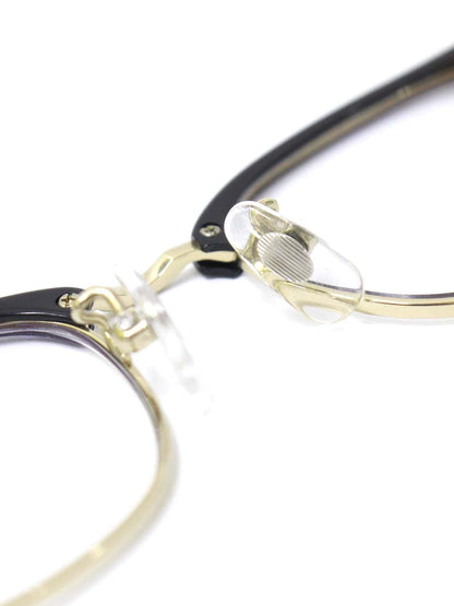 ユナイテッドアローズ LINDEN メガネ ブラック/ゴールド ブローフレーム ウェリントン ITFBJ6AQOVD8