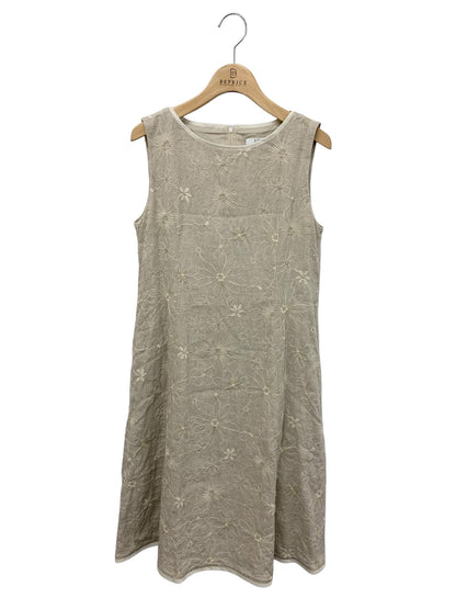 フォクシーブティック Dress Bloom 41264 ワンピース 40 ベージュ リネン ITJ3Y8TTA7J6