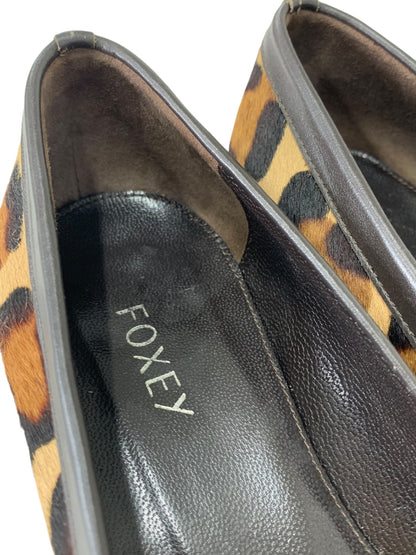 フォクシー バレエシューズ 36 ベージュ レザー ヒョウフェイクファー ITIBFBNIX0N8 【SALE】