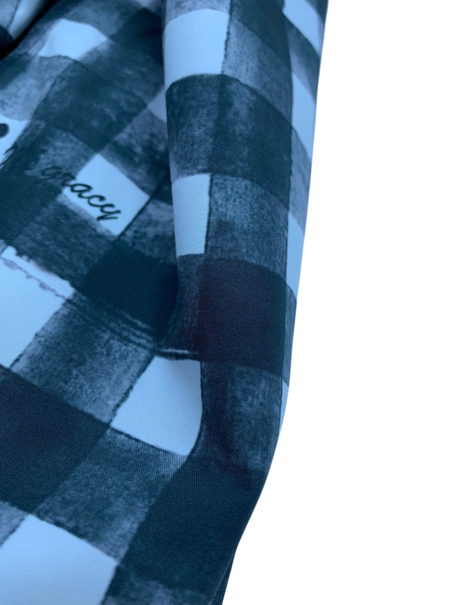 エムズグレイシー 514109 ジャケット 38 ブラック ナイロン フーディ リバーシブル チェック柄 ITRS76I991OC