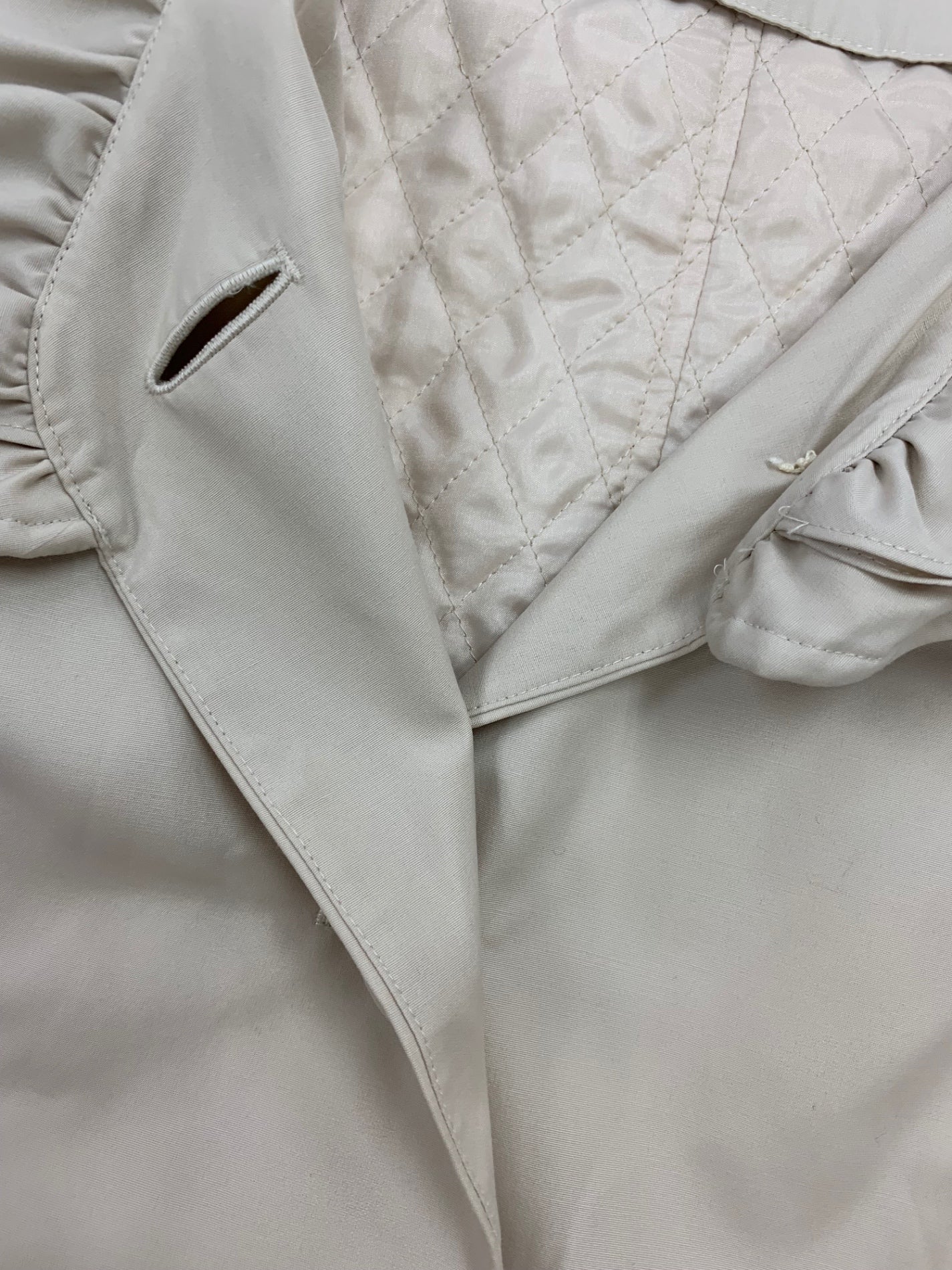 エムズグレイシー 229101 コート 38 ベージュ ライナー付き フリルカラー ITA6U0CCGDSO