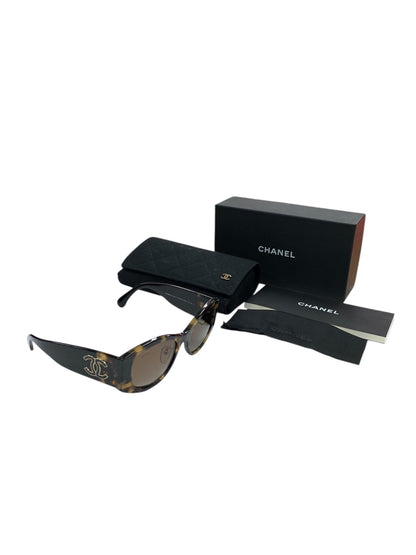 シャネル オーバル シェイプ アイウェア 5524-A C.1770/S9 サングラス ブラウン セルフレーム フルリム オーバル 24SS IT5XOG496SD5