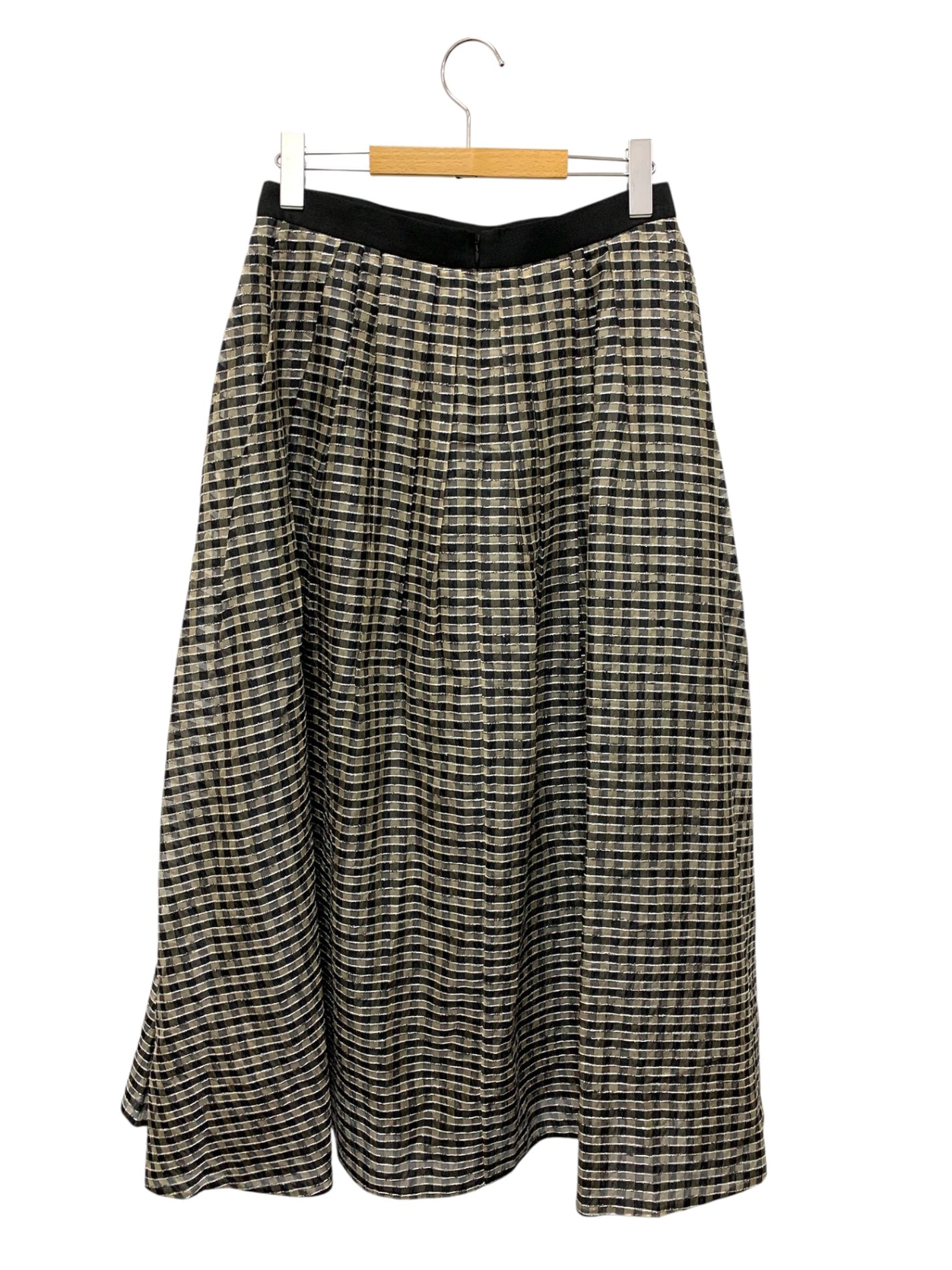 エブール スパークル チェック オーガンジーボリュームスカート 3810500149 40 ベージュ ITOP71Q07Z4E