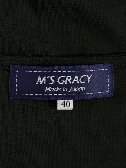 エムズグレイシー 015326 カットソー 40 ブラック シアースリーブ ITH0X6UEJHSA