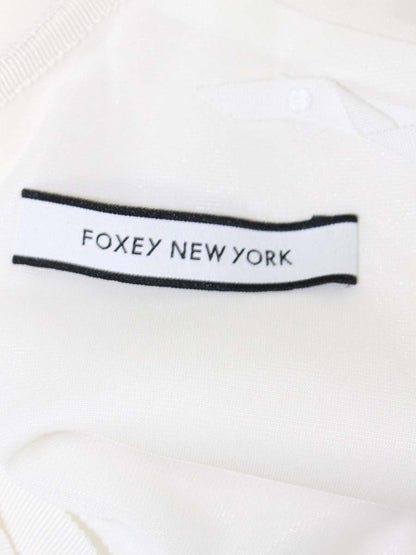 フォクシーニューヨーク Isabelle Ruffle Tank 37279 カットソー 38 ホワイト IT4QDPB77XGC