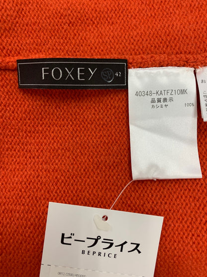 フォクシーブティック Sweater F.B.Button 40348 ニット 42 レッド カシミヤ バックボタン SP品 IT6GBFTFOPCI