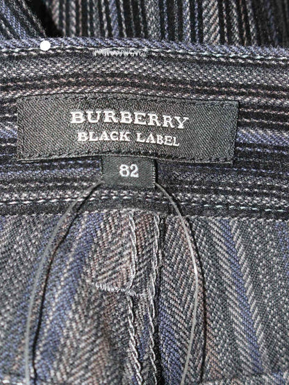 バーバリーブラックレーベル BMS13-720-08 パンツ 82 ブラック ベロア ストライプ IT8ONYNGN8I0