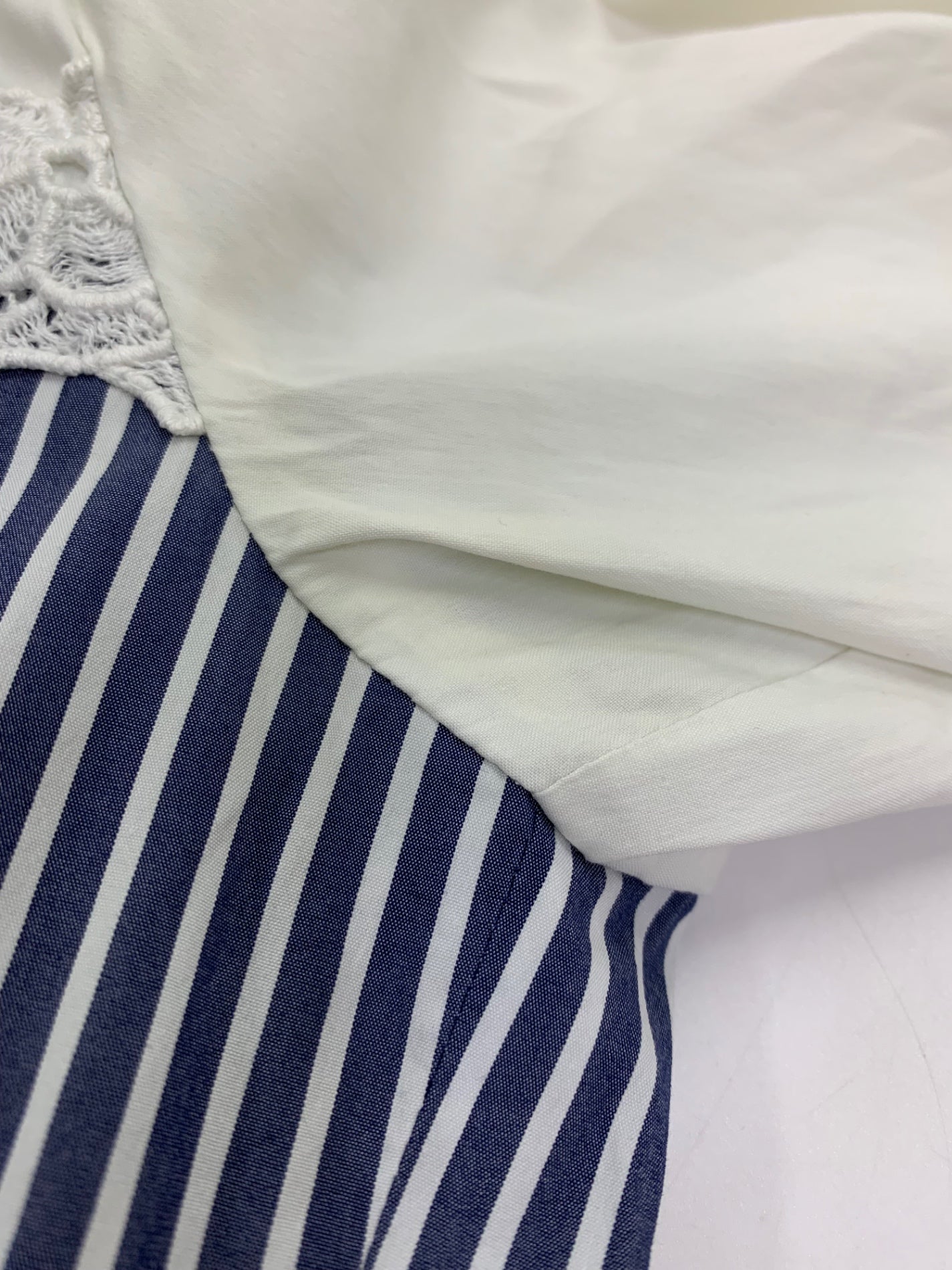 エムズグレイシー Stripe Shirt Dress 811320 ワンピース 38 ネイビー ストライプ ITDC8F4KSQFU