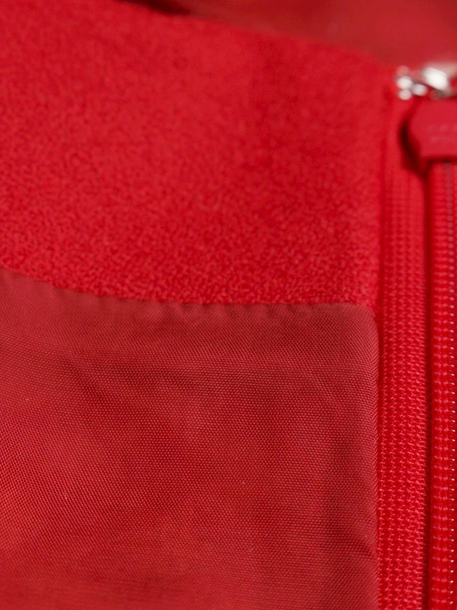 エムズグレイシー 911550 ワンピース 40 レッド ツイード リボン フラワーモチーフ IT43T0GIQAYU