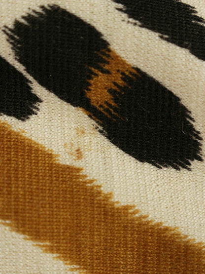 レオナールスポーツ コート M ブラウン レオパード ウール IT2HDX6Y0F8Y 【SALE】