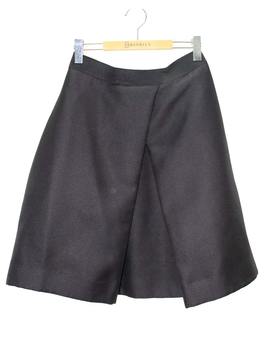 エムズグレイシー 627566 スカート 40 ブラック タック フレア IT4F61C6XZCS