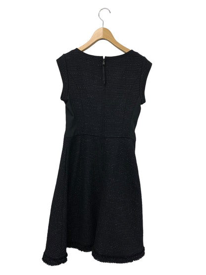 フォクシーブティック Tweed Dress 36210 ワンピース 38 ブラック ツイード ドレス IT5Q3E83W53E