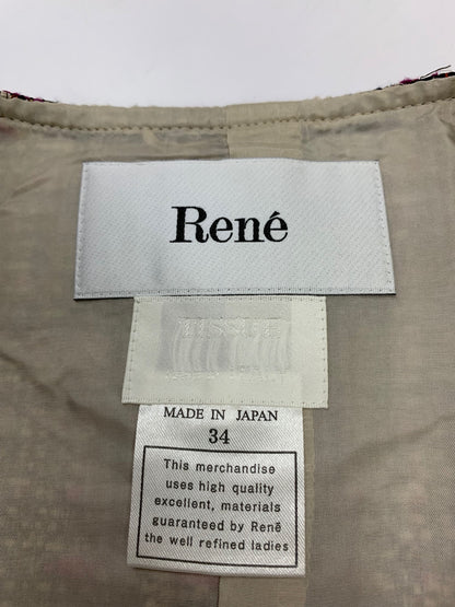 ルネ 6036690 ワンピース 34 ピンク ツィード パール IT2CNO5RWCRG