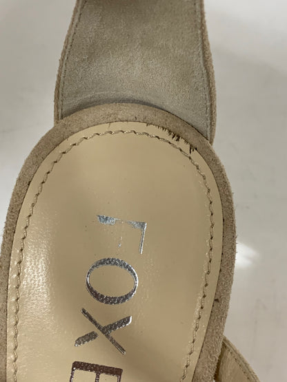 フォクシー サンダル 36 1/2 ベージュ スエード クリアヒール ITMJJZ85KPZQ 【SALE】