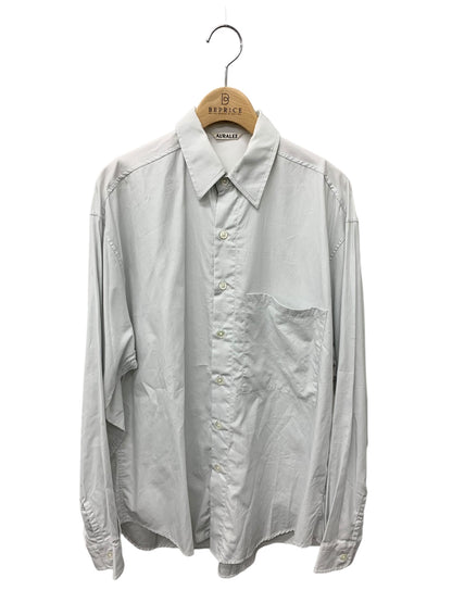 オーラリー WASHED FINX TWILL BIG SHIRTS  A8AS02TN シャツ 3 グレー コットン ITUDOEGJ7UVE