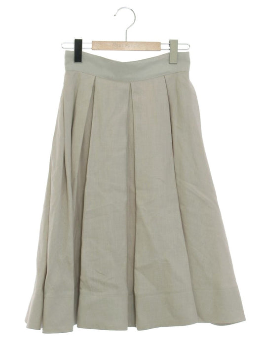 フォクシーブティック A-Line Pleated Skirt リネン 36910 スカート 38 ベージュ IT6Y2WSYSWP0 【SALE】