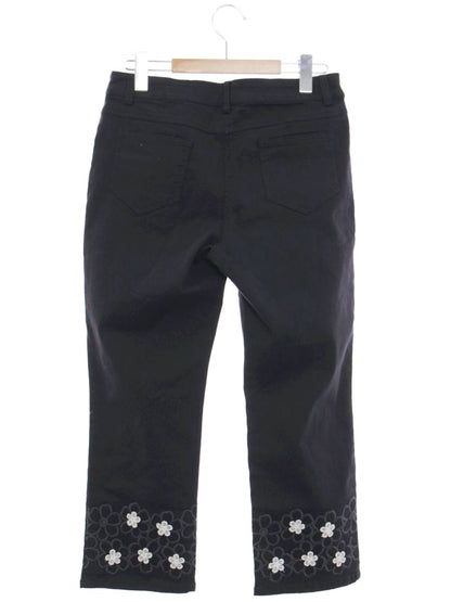 ギャラリービスコンティ 1286181 パンツ 3 ブラック フラワー刺繍 IT6B6FZJ9NYZ