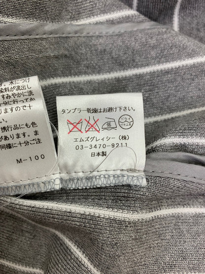 エムズグレイシー 524119 ジャケット 38 グレー ストライプ IT4J67B5L272