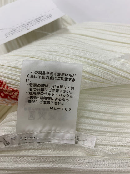 プリーツプリーズイッセイミヤケ PP-21-JO425 トップス 3 ホワイト 刺繍 プリーツ IT0PHQ4L6ZAJ