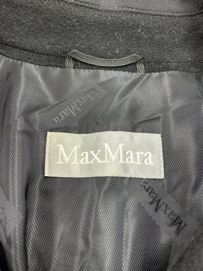 マックスマーラ 60162273 チェスターコート 40 ブラック ウール IT0OJ78I8672