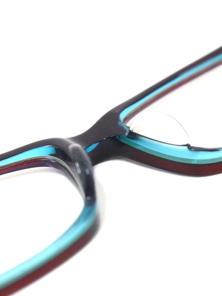 プラスミックス PX-13270 眼鏡 メガネ ブラウン/ブルー セルフレーム フルリム スクエア IT0480F5B1O3 【SALE】