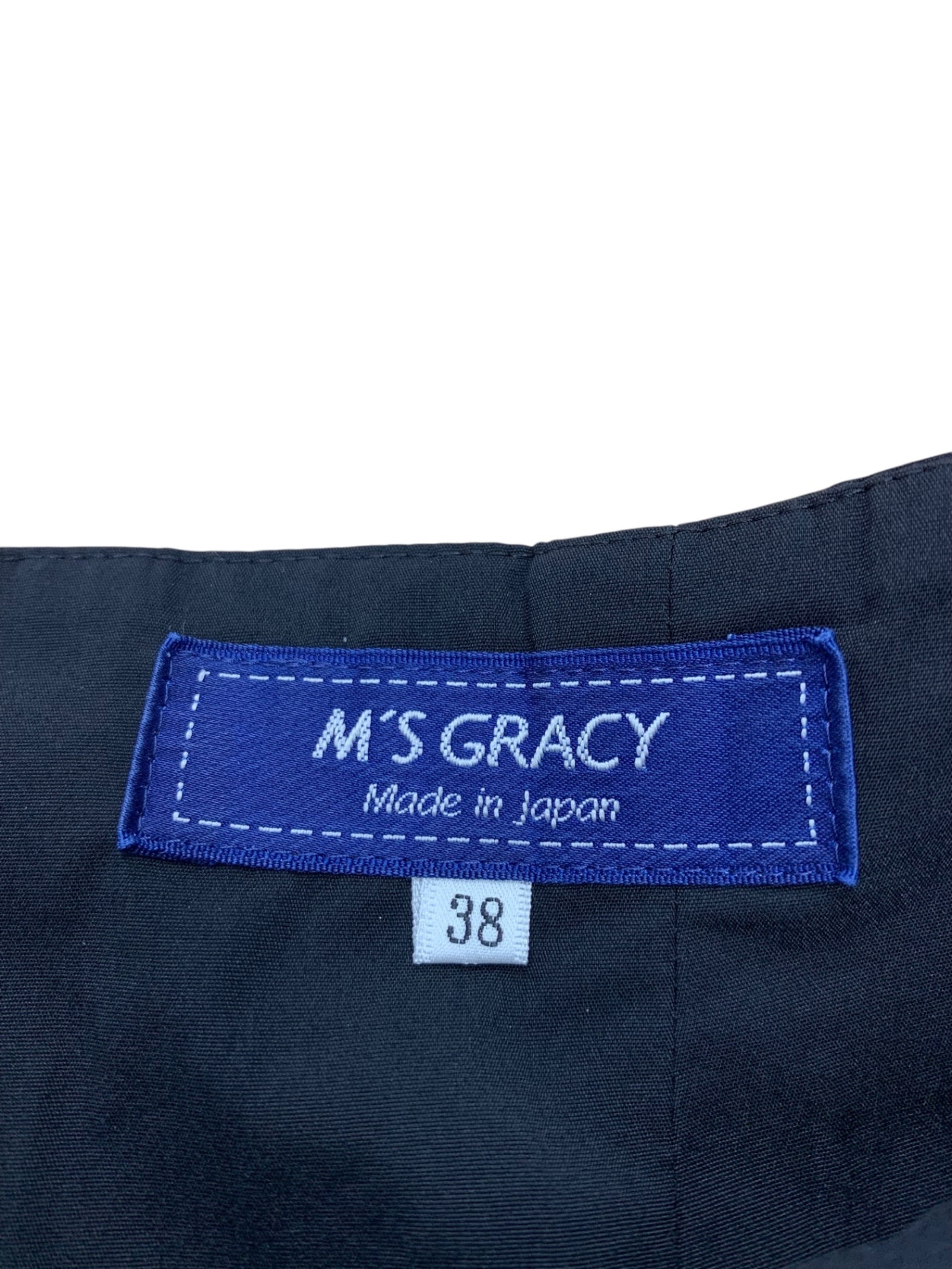 エムズグレイシー 917303 スカート 38 ブラック ハイウエスト タック リボン ITTKK5MH7JBY