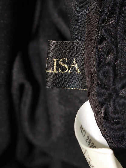 エリザ 28208011 ワンピース 1 ブラック フラワーモチーフ レース ITN4THXYIVX4