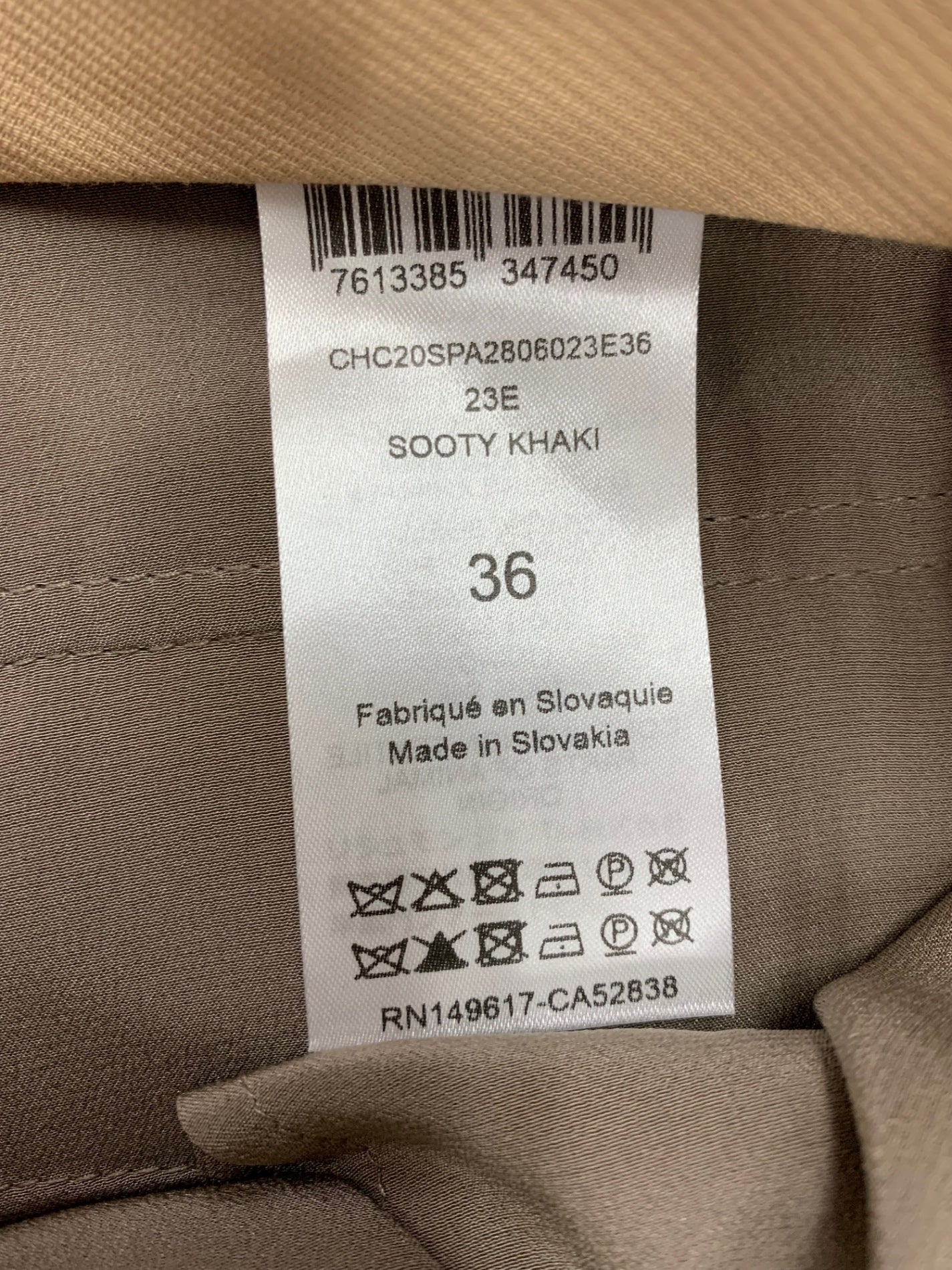 クロエ CHC20SPA2806023E36 パンツ 36 ブラウン ストライプ ロールアップ タック ITUZWM2N7BHQ 【SALE】