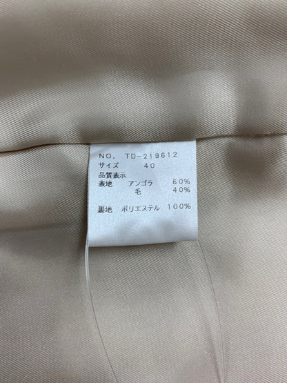 エムズグレイシー 219612 ショートコート 40 ベージュ アンゴラ混 ITH3OI6V1FLY