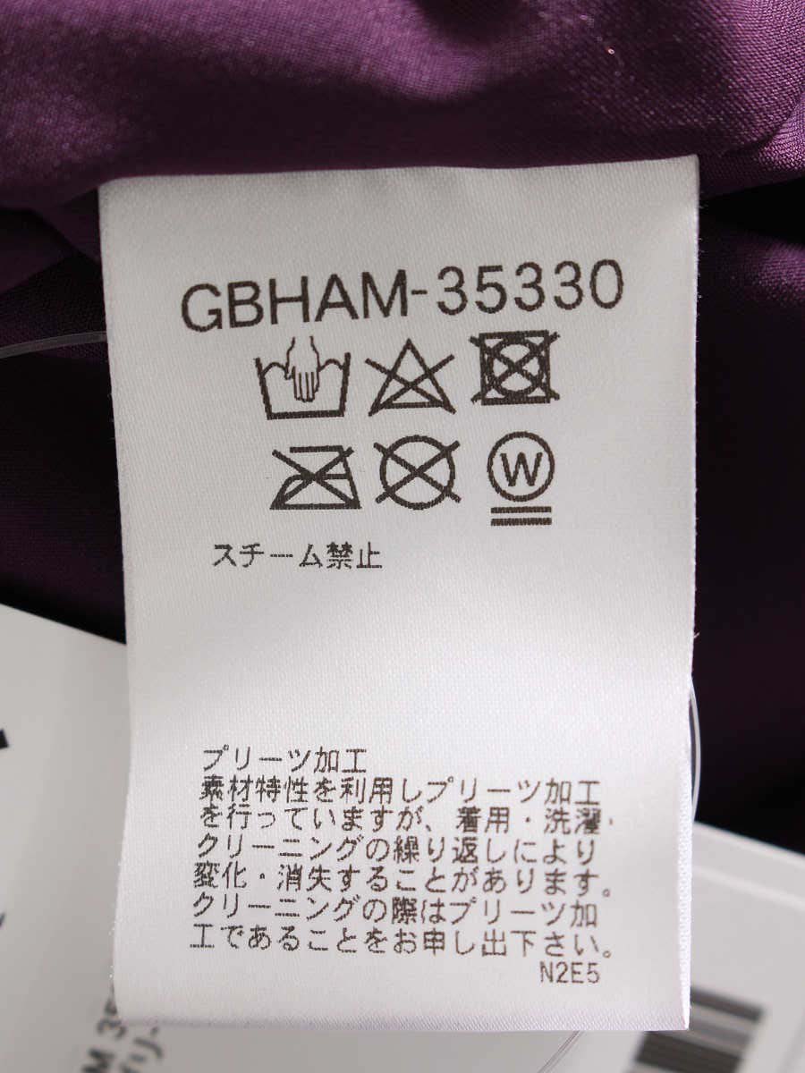 シビラ GBHAM 35330 スカート M パープル プリーツ ウエストゴム 光沢 IT5XFIXG1PQP