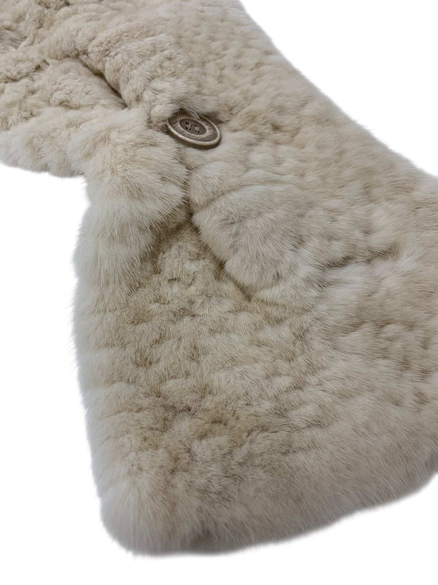 【美品】FOXEY ミンク ファー マフラー daisy lin カシミヤ デイジーリンforフォクシー マフラー アイボリー ティペット