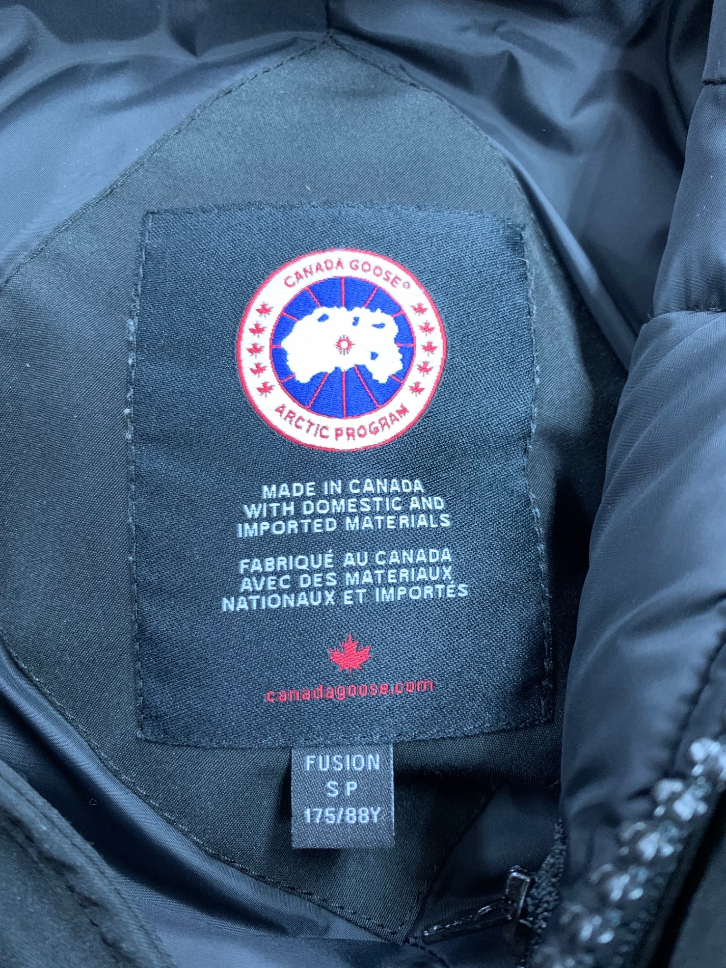 カナダグース Chateau Parka Fusion Fit Heritage シャトー 3426MA ダウンジャケット 175/88Y ブラック コヨーテファー ITQ00AU5NY2O