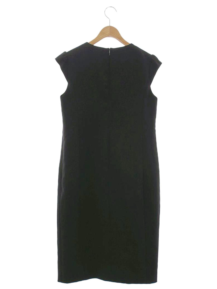 ルネ ベーシック 5916250 ワンピース 38 ブラック バラボタン バックジップ クルーネック IT5M3HDQHI0W